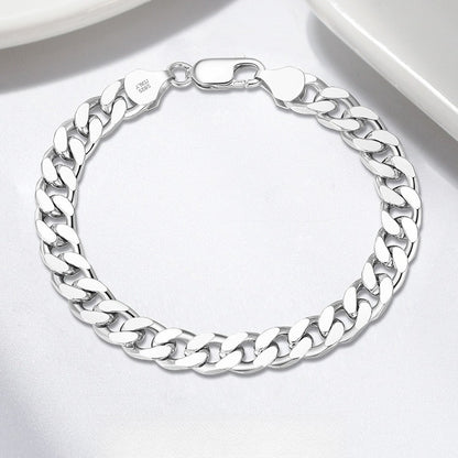 Men's Cuban Link Bracelets in S925 Sterling Silver XXS0004