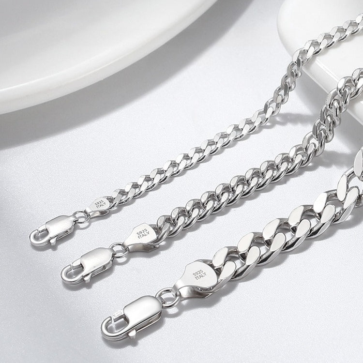 Men's Cuban Link Bracelets in S925 Sterling Silver XXS0004
