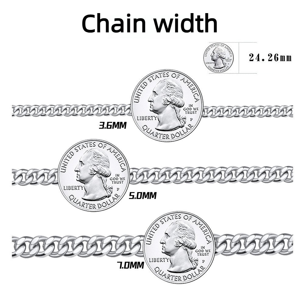Men's Cuban Link Bracelets in S925 Sterling Silver XXS0004