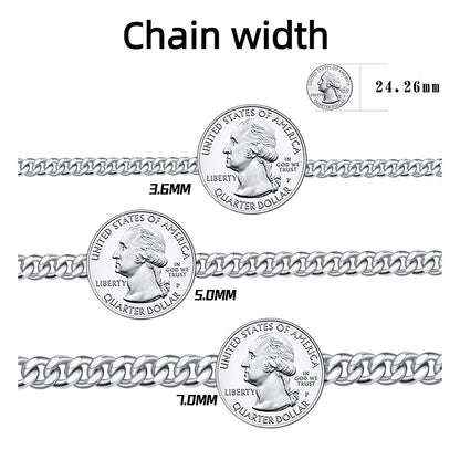 Men's Cuban Link Bracelets in S925 Sterling Silver XXS0004