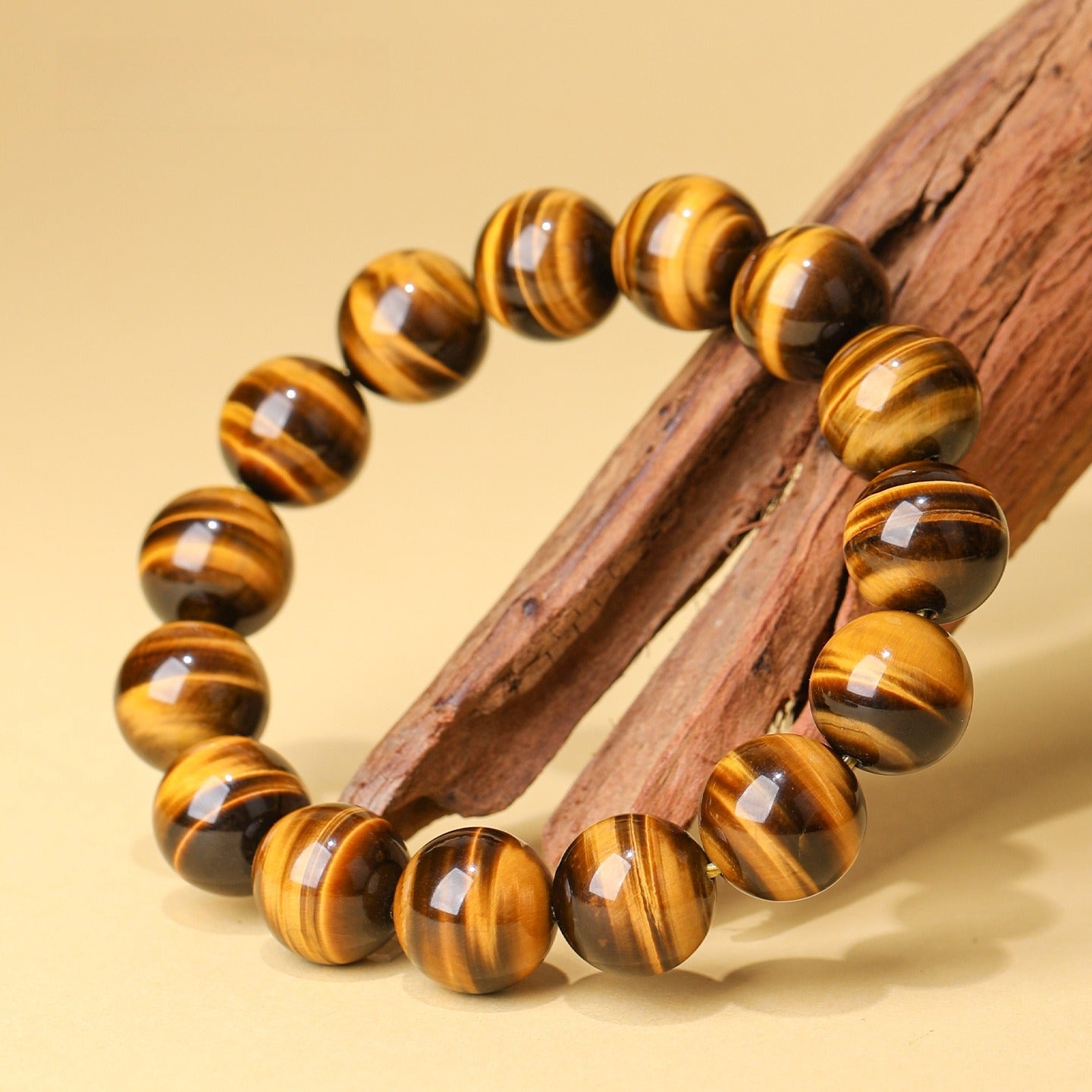 Natural Golden Tiger's Eye Beaded Bracelet, Protection & Confidence Stone, golden tiger eye bracelet Protective Charm Bracelet Energy Beads String bracelet unisex crystal bracelet feng shui bracelet for wealth and protection