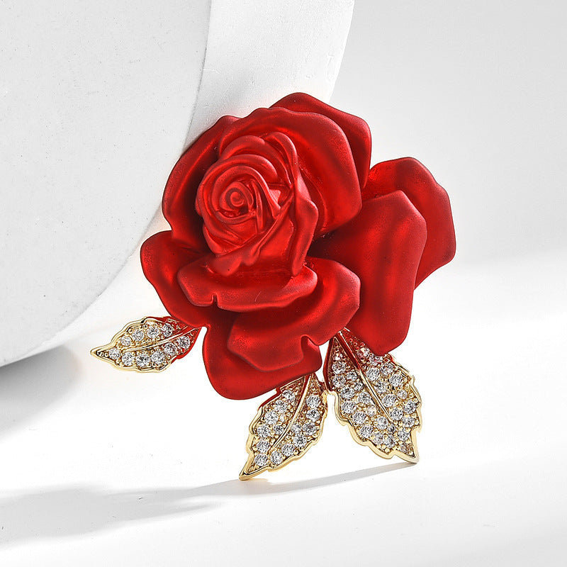 Red Rose Brooch XXB004
