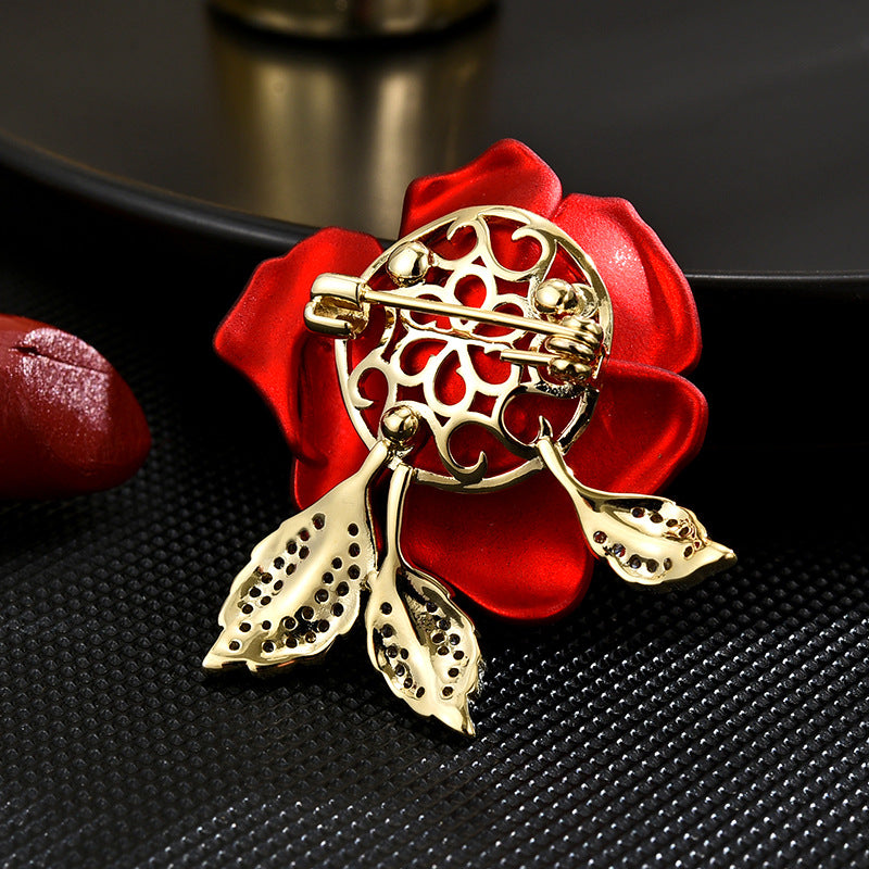 Red Rose Brooch XXB004