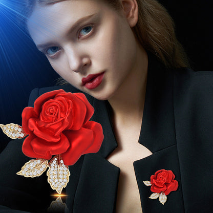 Red Rose Brooch XXB004