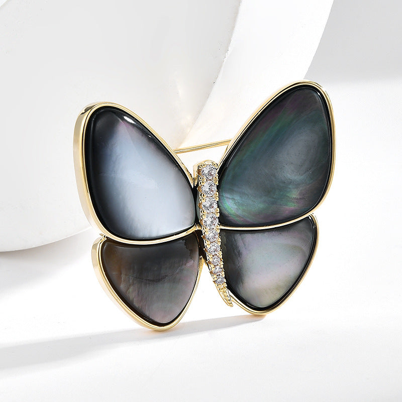 Mother of Pearl Butterfly Brooch XXB005