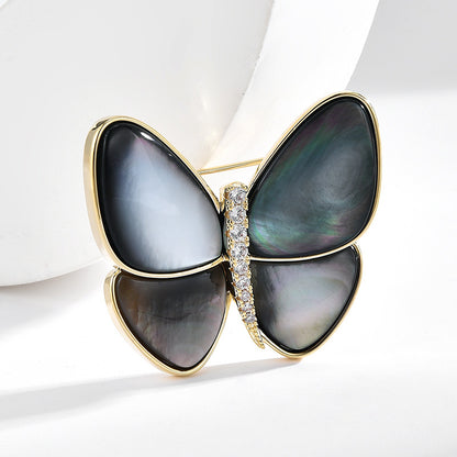 Mother of Pearl Butterfly Brooch XXB005