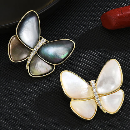 Mother of Pearl Butterfly Brooch XXB005