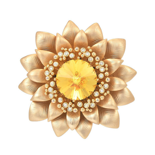 Vintage Gold Sun flower Brooch Pin XXB012