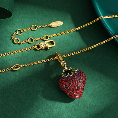 Strawberry Pendant Necklace XXN004
