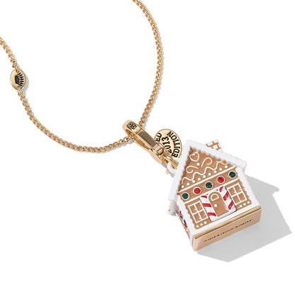 Candy Snow House Christmas Pendant Necklace XXN005