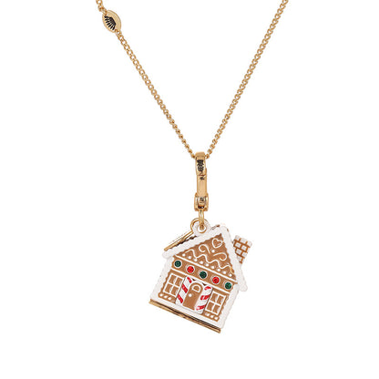 Candy Snow House Christmas Pendant Necklace XXN005