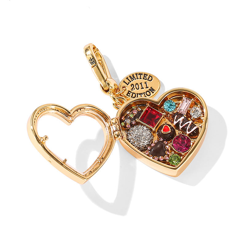 Openable Heart Chocolate Box Pendant Necklace XXN008