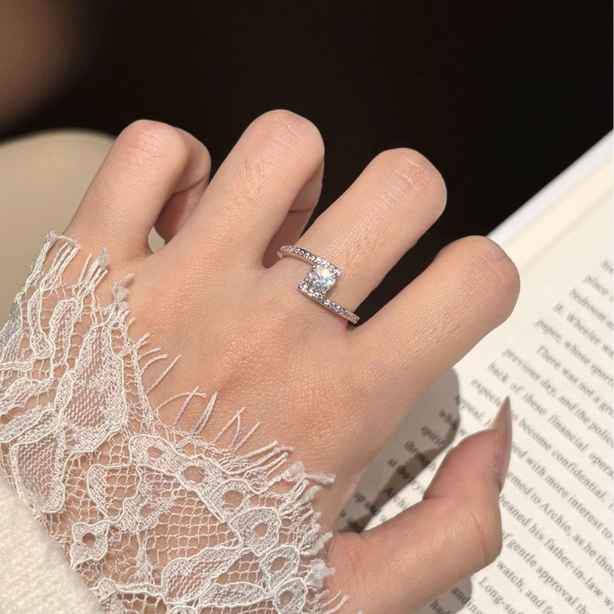0.5ct D Moissanite Diamond Engagement Ring XXR001