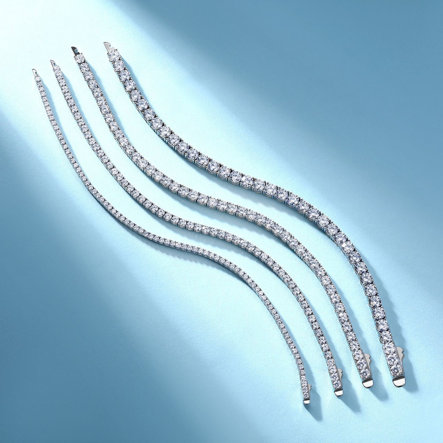 3mm D‑VVS1 Moissanite Diamond Tennis Bracelet XXS001