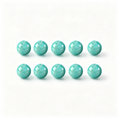 Jade-like translucent amazonite beads, natural amazon stone loose gem beads for bulk DIY jewelry creator supply