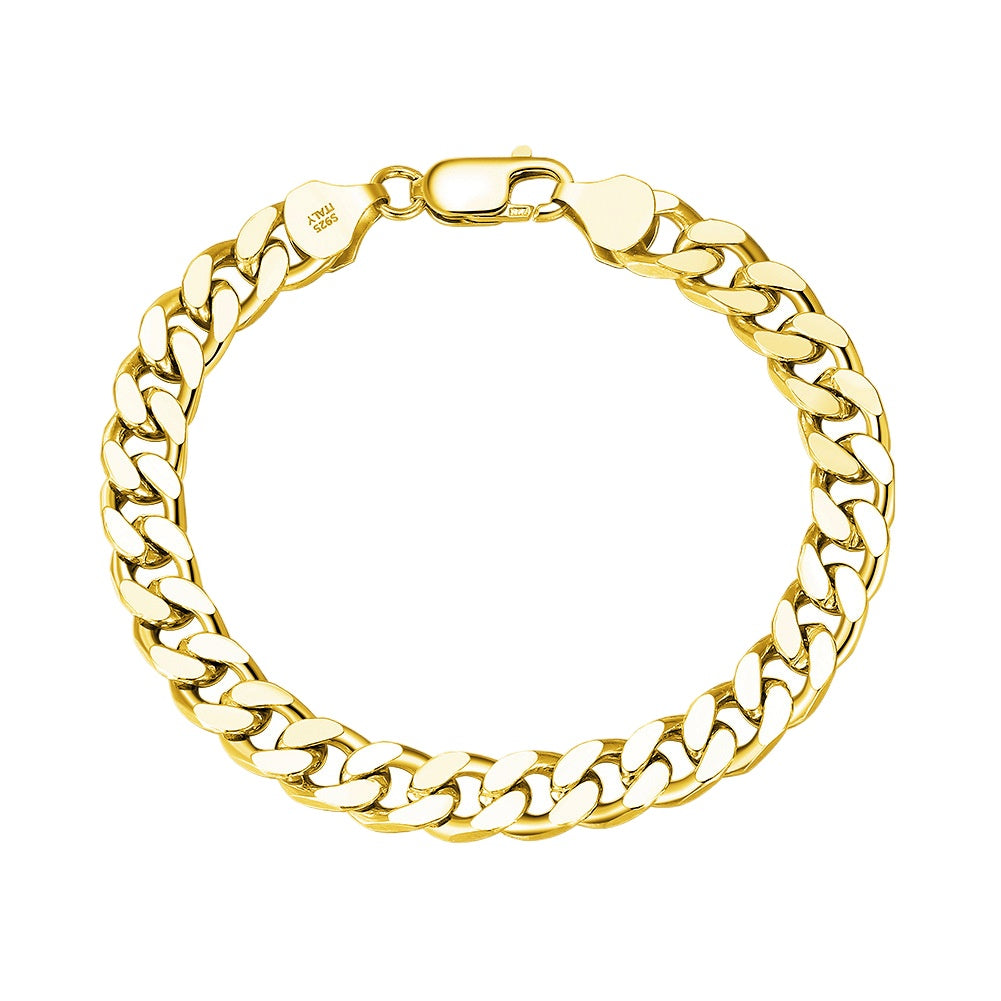 Men's Cuban Link Bracelets in S925 Sterling Silver XXS0004