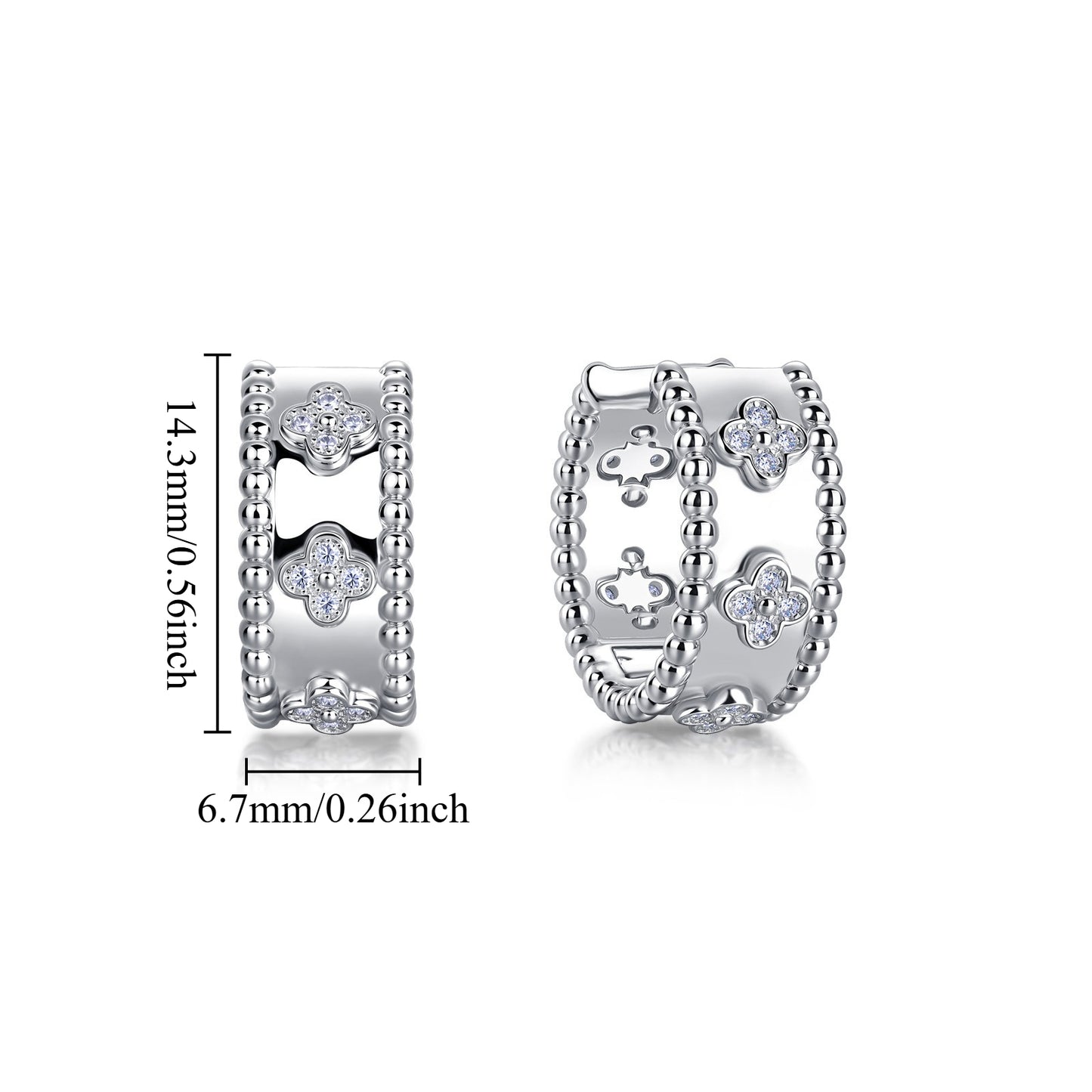 four leaf clover earrings van cleef alternative moissanite