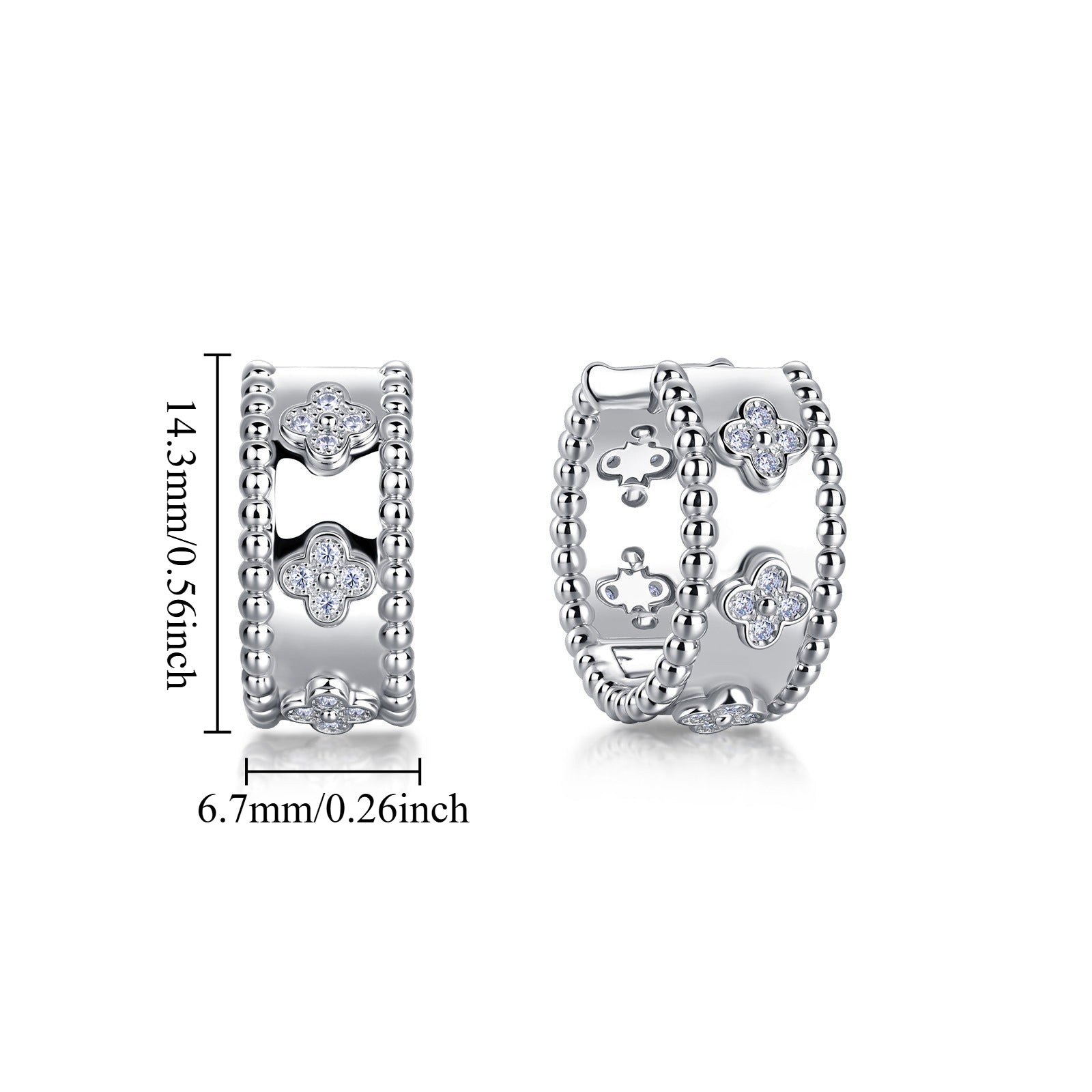 four leaf clover earrings van cleef alternative moissanite
