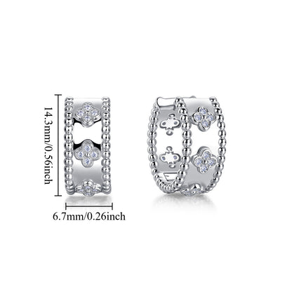 four leaf clover earrings van cleef alternative moissanite