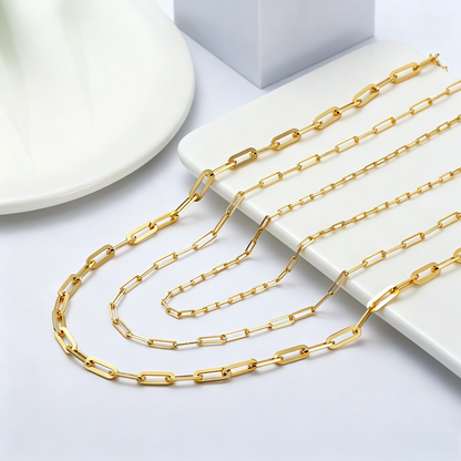 paperclip necklace gold 18k chunky hip hop chain for men and women unisex jewelry