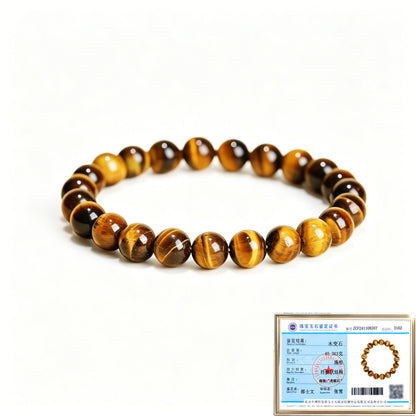 Golden tiger eye bead light reflection Protective Charm Bracelet feng shui charm bracelet stop money loss energy balancing jewelry