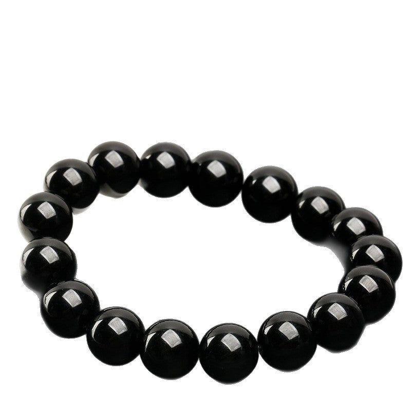 Real feng shui bracelet natural crystal bracelet black obsidian stone bracelet strength spiritual energy beads bracelet