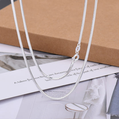 long snake chain necklace 120cm s925 sterling silver
