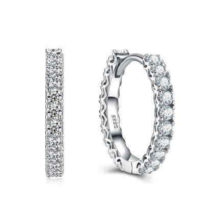 huggie earrings diamond alternative moissanite pave huggie earrings