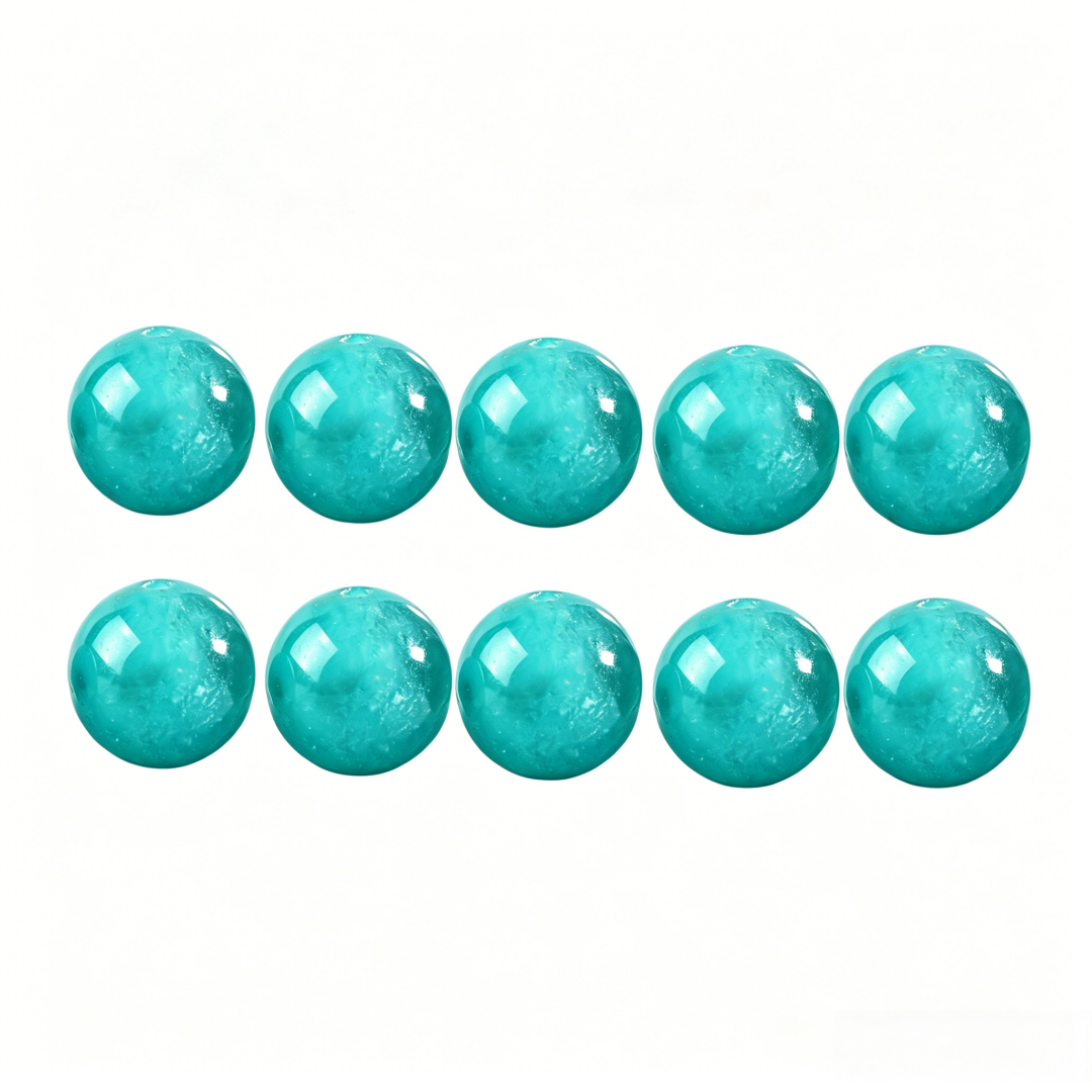 Natural amazonite gemstone loose beads, energy filter amazon stone crystal beads for DIY spiritual gift jewelry making