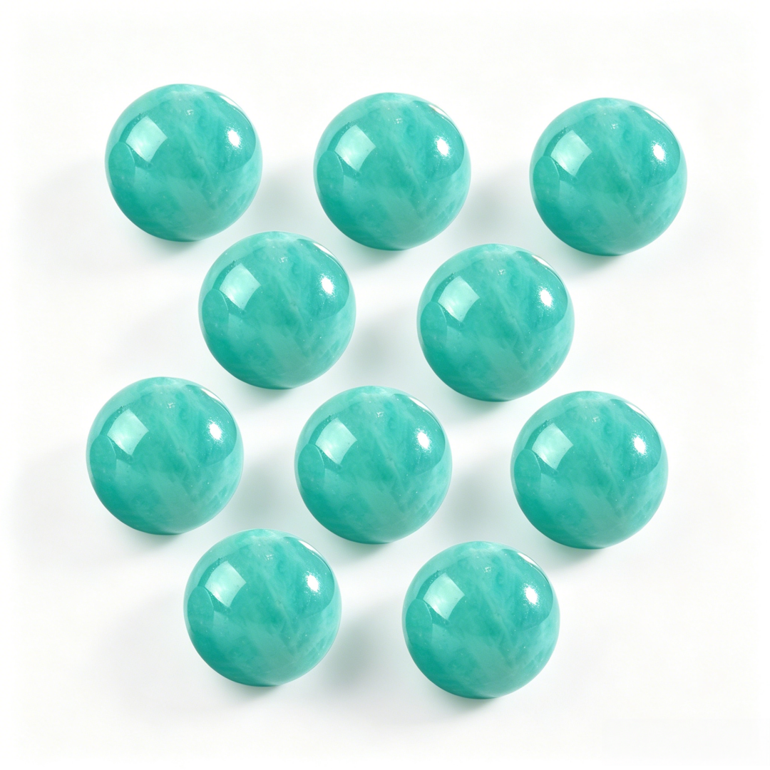 Bulk natural amazonite loose beads stock, smooth hole amazon stone beads for small business DIY jewelry supply