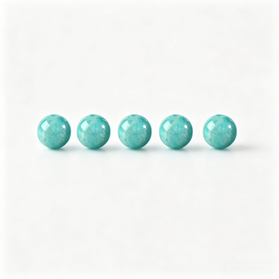 Natural microcline amazonite loose beads, twin crystal grid pattern amazon stone beads for custom DIY crystal accessories