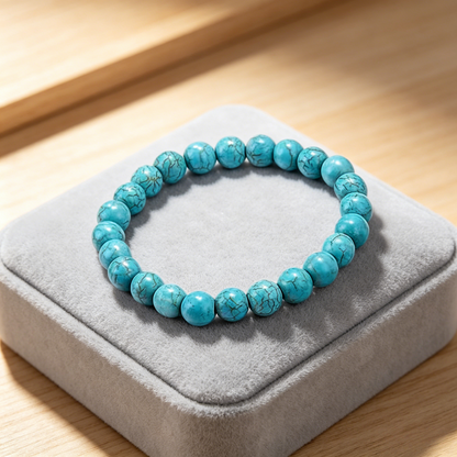 Premium certified natural turquoise crystal bracelet gift for spiritual seekers meditation enthusiasts men women
