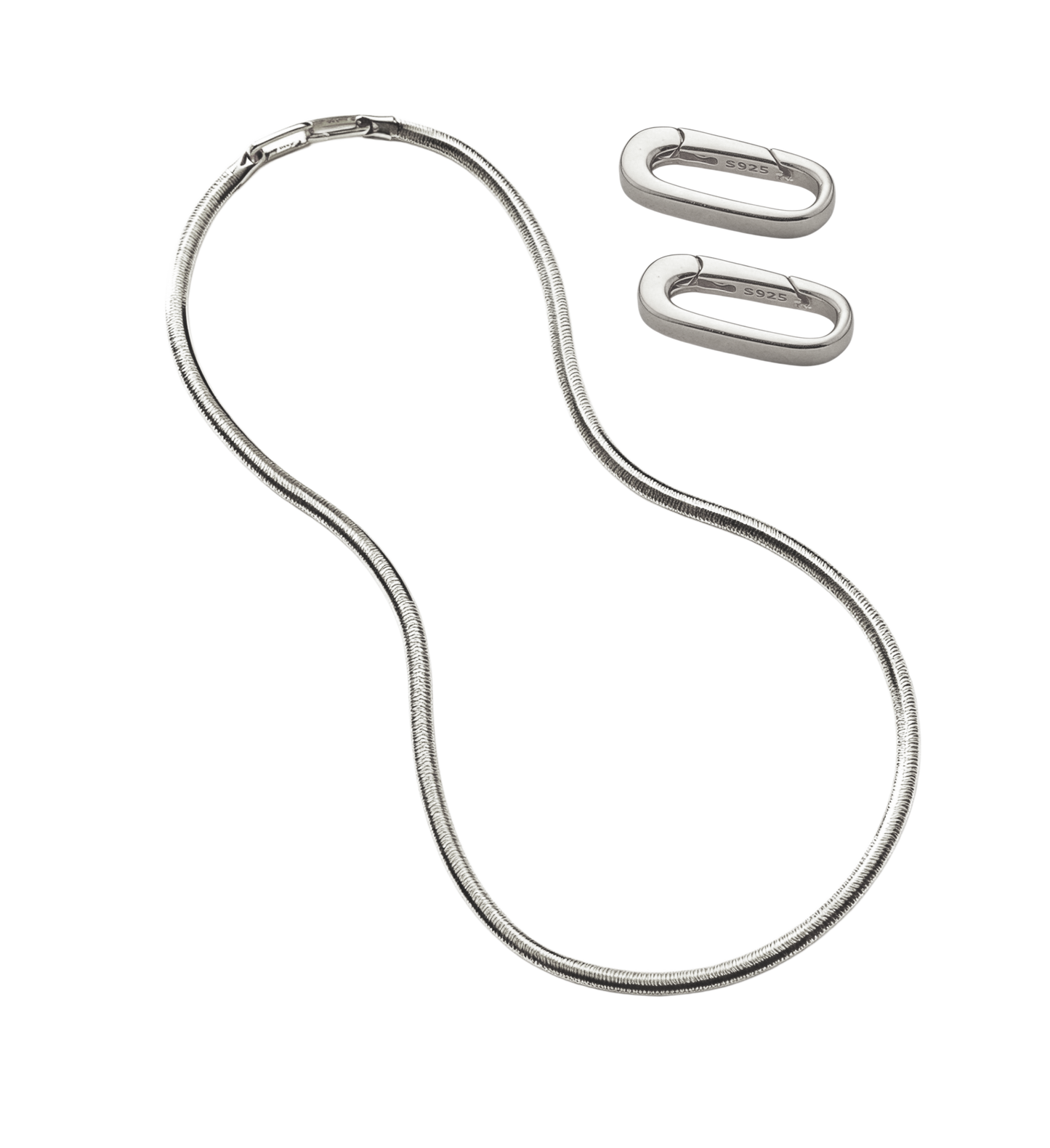 3mm snake pattern silver chain S925 sterling silver snake italian chain unisex