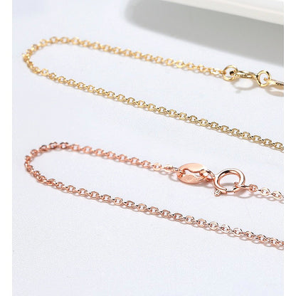 sterling silver necklace for women 1.2mm rose gold