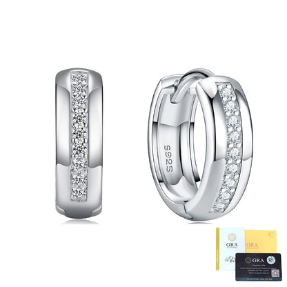 huggie earrings moissanite diamond alternative for birthday gift her