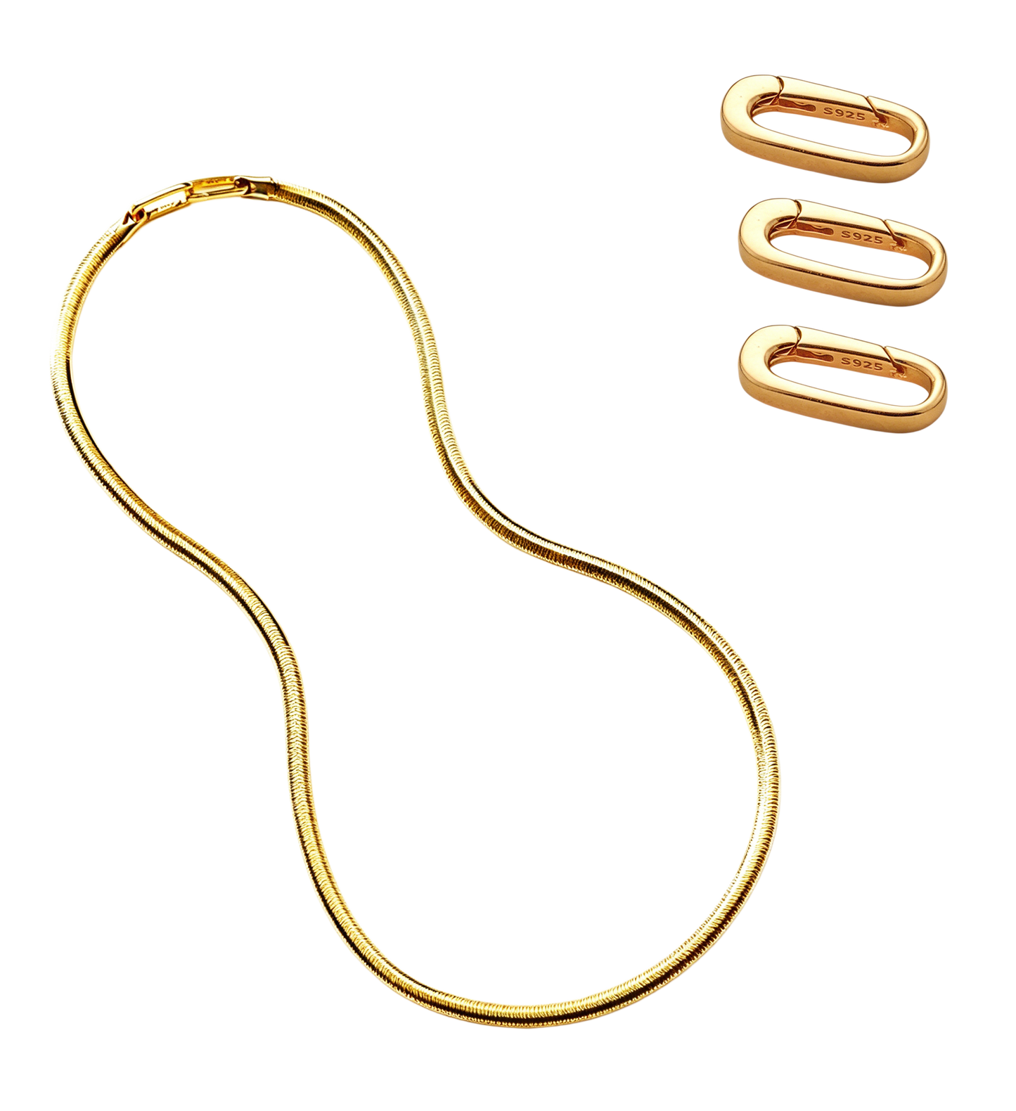 snake bone chain sterling silver 3mm mirror surface smooth and flexible