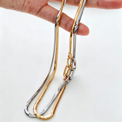 delicate snake chain necklace gold finish suitable for women layered style
