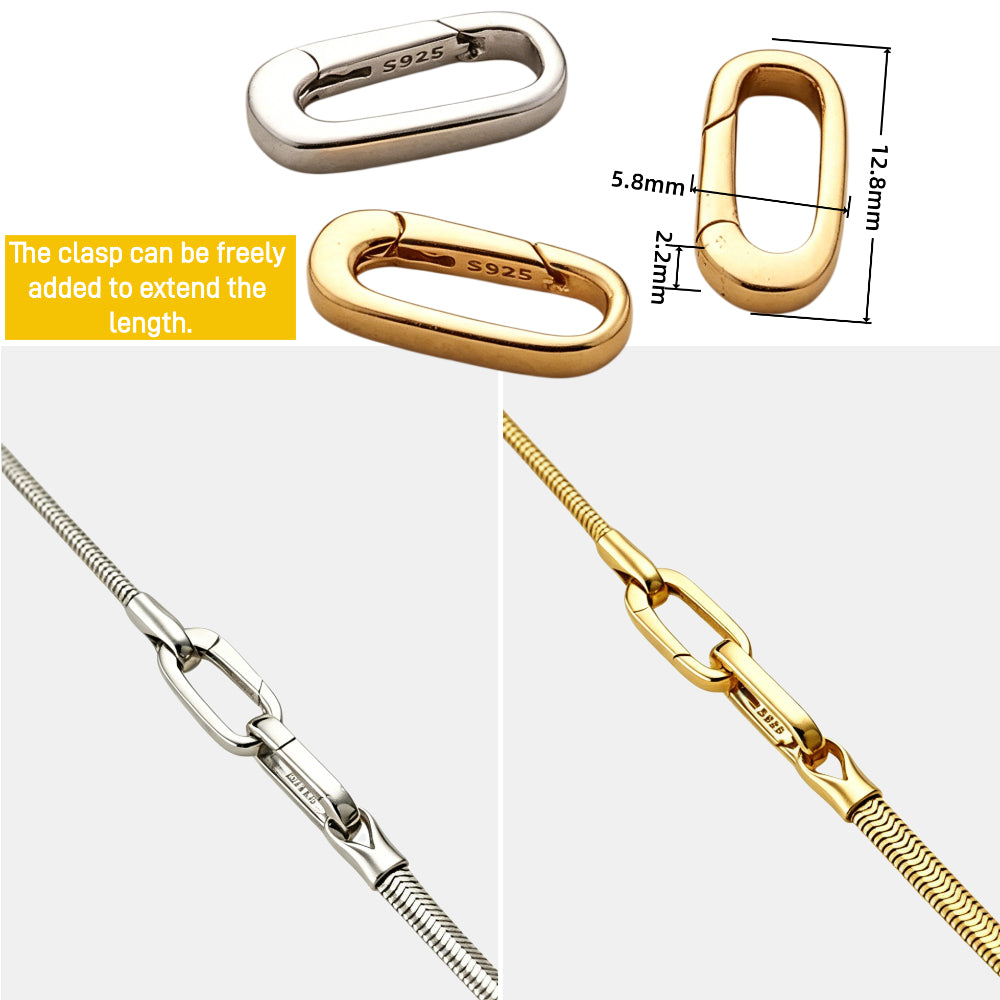 snake chain for women sterling silver 45cm extendable clasp