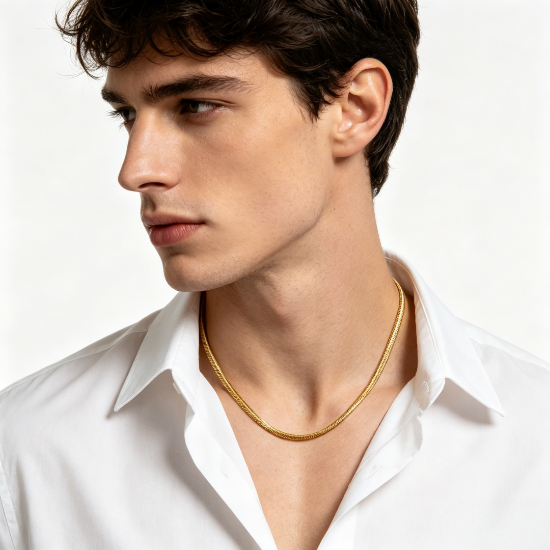 silver snake chain for men 3mm round snake chain durable and flexible