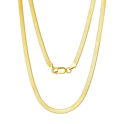 snake chain silver 18k gold electroplated men necklace
