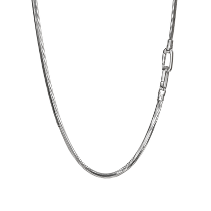 3.0mm mirror polish snake chain necklace S925 sterling silver for unisex