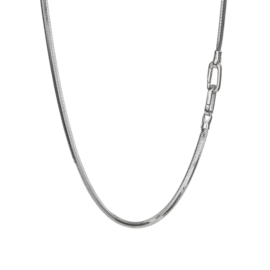 3.0mm mirror polish snake chain necklace S925 sterling silver for unisex
