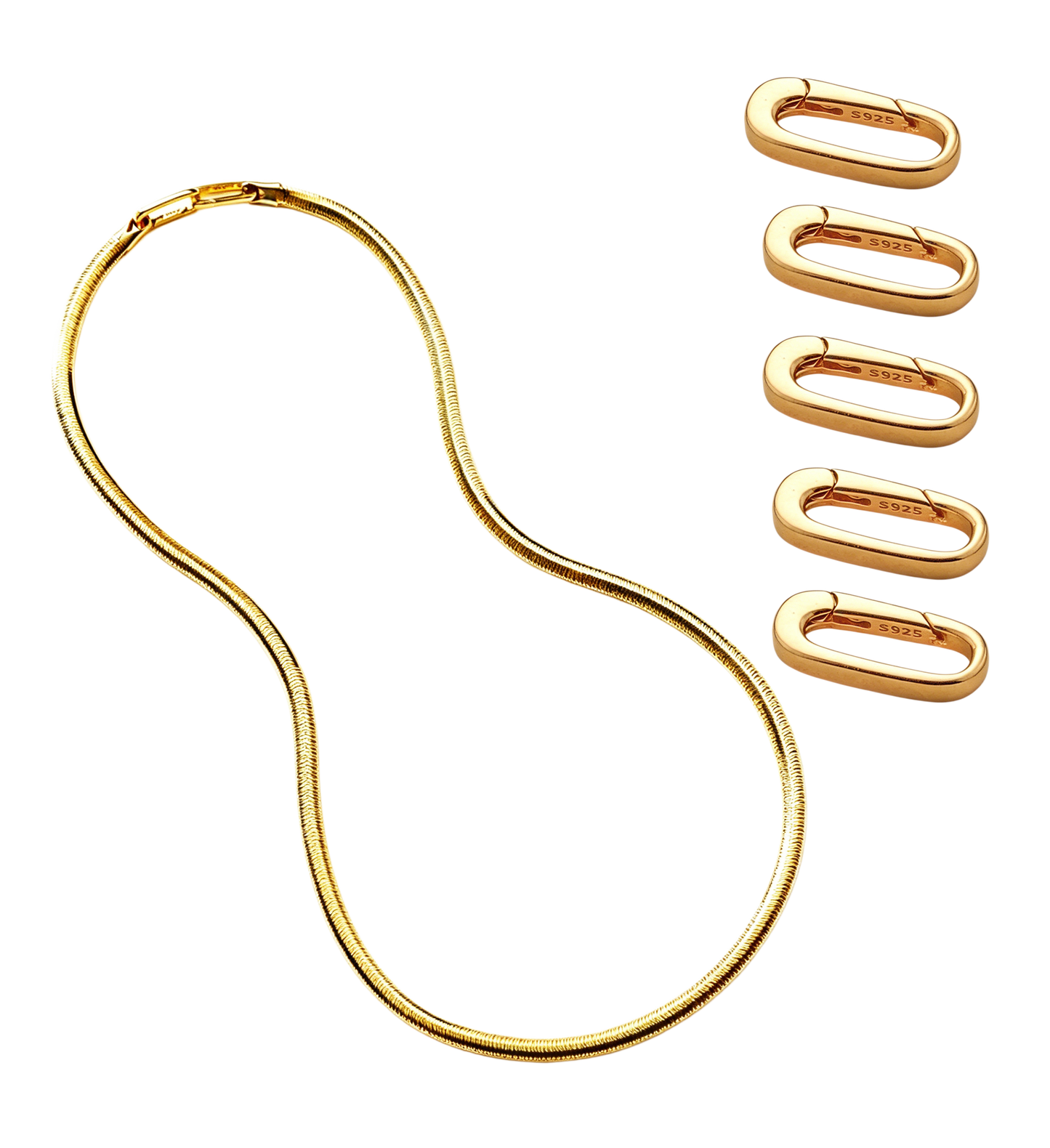 snake italian chain soft bone structure 45cm adjustable men women necklace