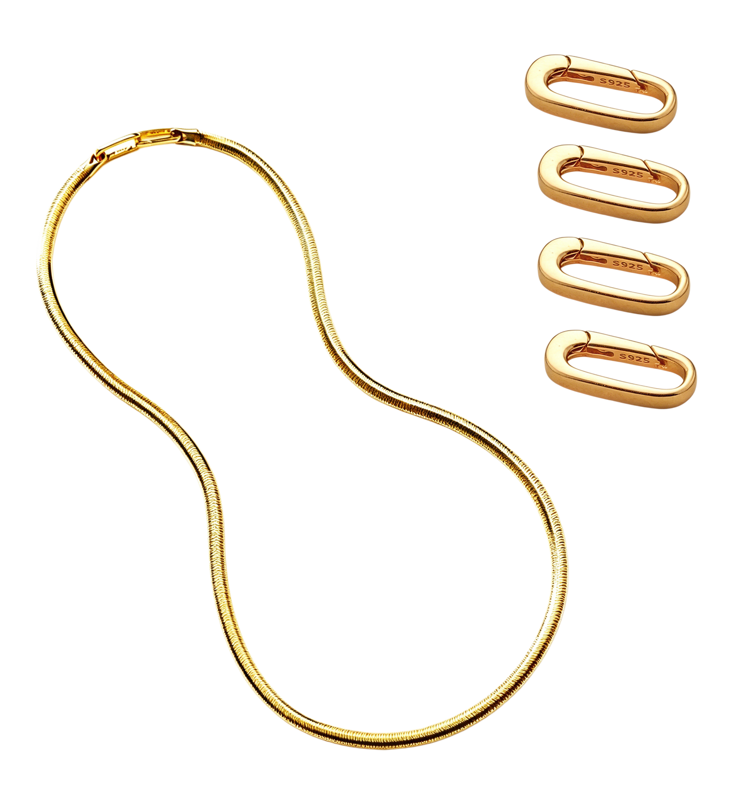 snake link chain Italian craftsmanship S925 silver for unisex fashion