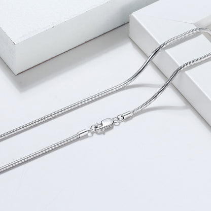 Stack jewelry snake bone chain, sterling silver snake chain necklace silver snake italian chain