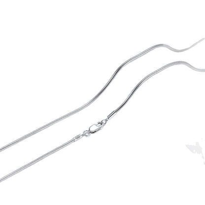 1mm round snake bone chain, sterling silver snake chain necklace
