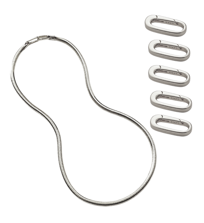 snake design chain 3mm S925 silver soft bone structure Italian style