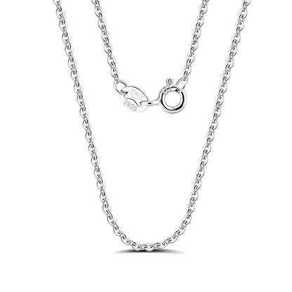 mens sterling silver necklace 1.2mm platinum