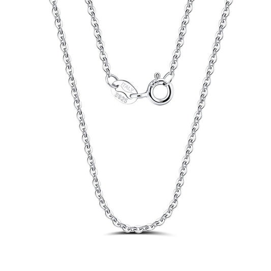 mens sterling silver necklace 1.2mm platinum