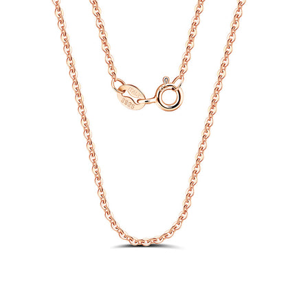 sterling silver necklace chain rose gold